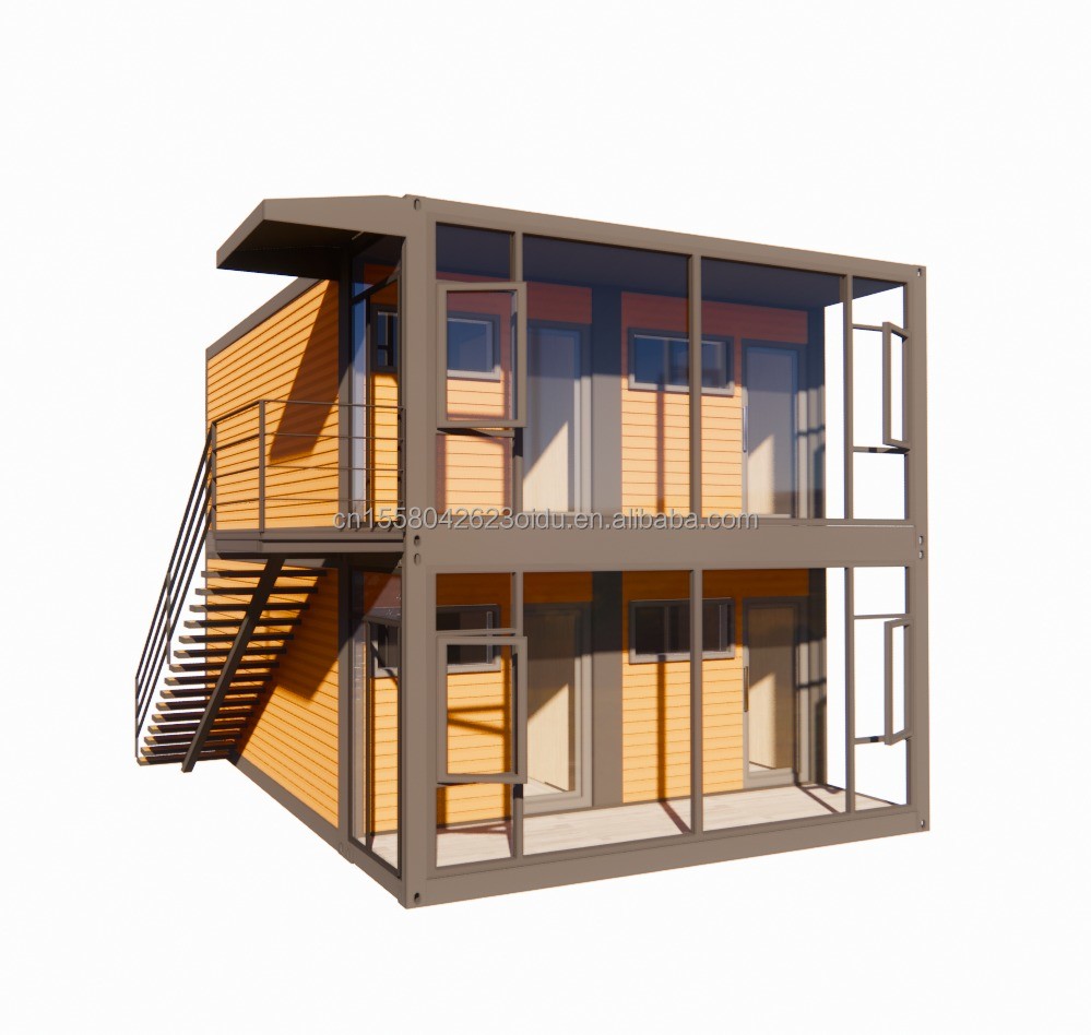 Modern Design 20ft or 40ft Double Storey Container House with Four ...