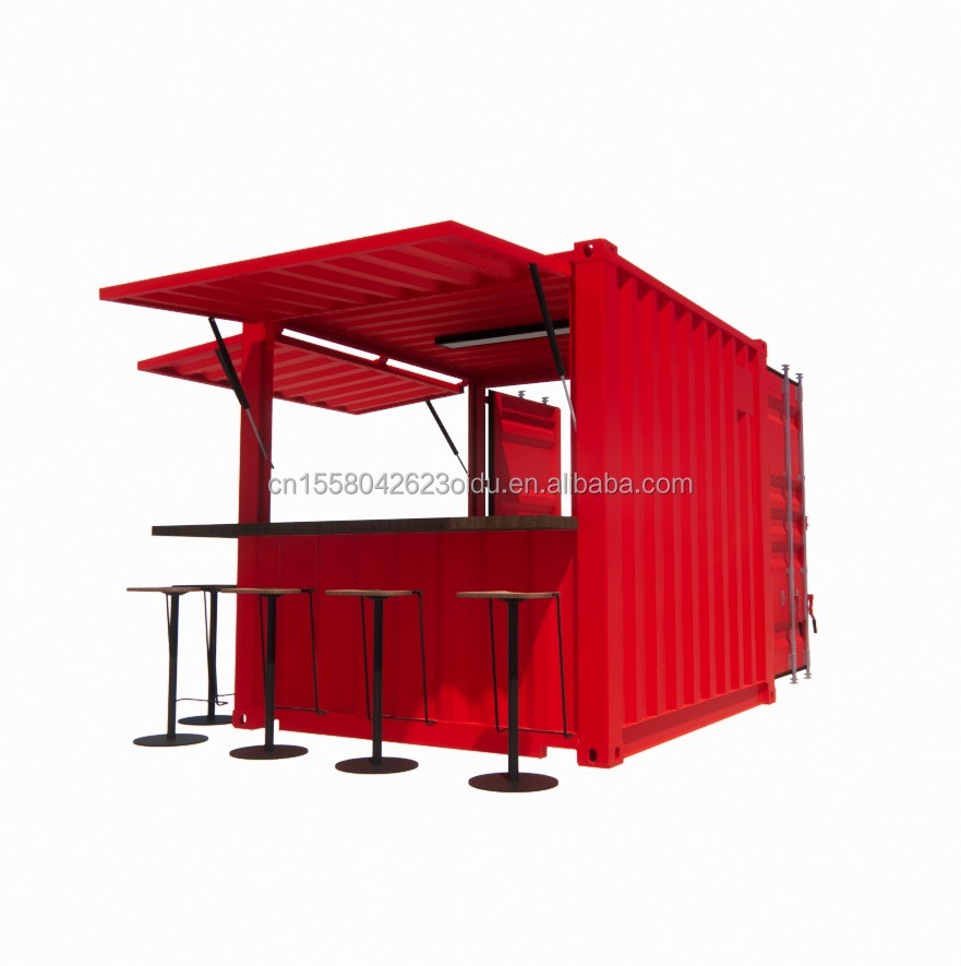 Hotel 10ft Mini Container Bar Stall in Supermarket with Sturdy Pop-up ...