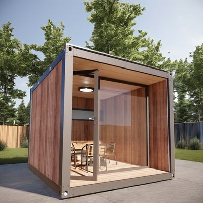 10ft Mini Prefab Modular Mobile Shipping Container Small Size Office House with 50/75/100mm Wave Sandwich Panel Walls