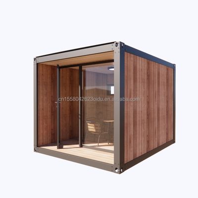 10ft Mini Prefab Modular Mobile Shipping Container Small Size Office House with 50/75/100mm Wave Sandwich Panel Walls