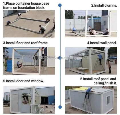 Modern Design Flat Pack Foldable Portable House Container for Prefabricated Tiny House Shops and Offices 20ft or 40ft