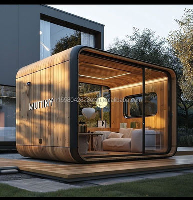 Galvanized Steel Square Tubes Customizable Space Capsule House for Large Space and Moveable Prefabricated Apple House