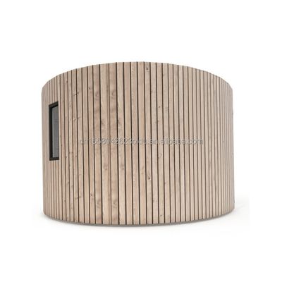 Customized Color Galvanized Steel Square Tubes Main Structure Prefabricated Wooden Round House Garden Hotel Wooden House