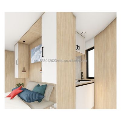 Customized Color Galvanized Steel Square Tubes Main Structure Prefabricated Wooden Round House Garden Hotel Wooden House
