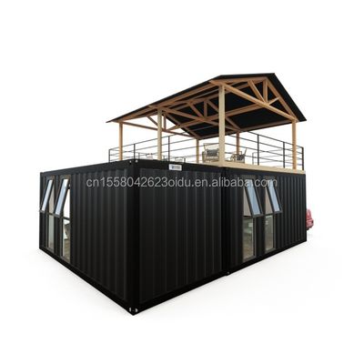 Log Design Green House Container with Intelligent Modular Prefabricated Tiny House and Alluminum Alloy Window Material