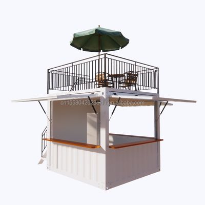 10 ft 20 ft Mobile Containers Galvanized Steel Square Tubes for Supermarket Customized Mobile Store Pop-Up Coffee Bar