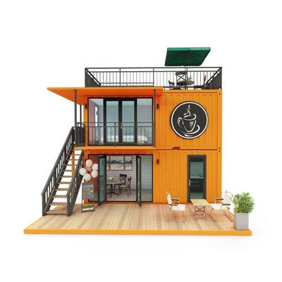 Other Wall 50/75/100mm Wave Sandwich Panel 20FT 40FT Prefab Mini Pop-up Shop Container Coffee Shop/Bar/Fast-food