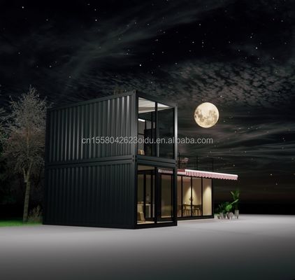 Galvanized Steel Square Tubes Main Structure Container Houses for Luxury Prefabricated Two-Bedroom Flat Pack Shipping