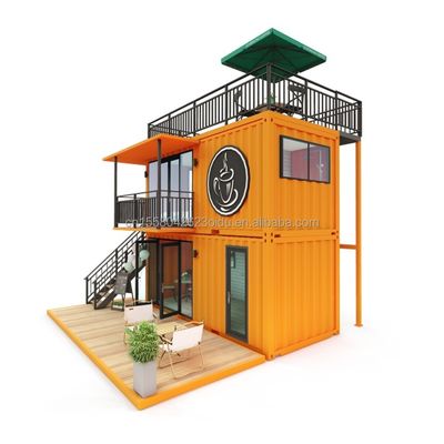 Other Wall 50/75/100mm Wave Sandwich Panel 20FT 40FT Prefab Mini Pop-up Shop Container Coffee Shop/Bar/Fast-food