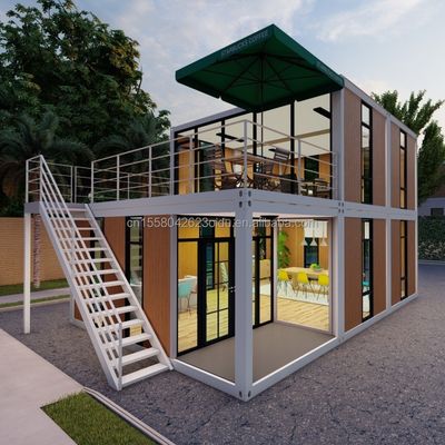 Mini Homes Tiny Houses Container Houses for Office Showroom and Restaurant in Pakistan Sandwich Panel 20ft Prefab Homes