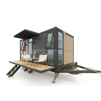 Hotel 20ft or 40ft Mobile Outdoor Container Bar Coffee Shop on the Second Floor with Outdoor Design and Wheels