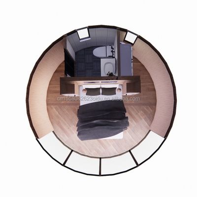 Modern Design Light Luxury Large Capacity Modular Round Tiny House Assembled with Light Steel and Sandwich Panel Material