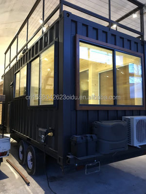 Modern Design Customized Color Steel Fabricated Fast Install Prefab Modular Homes on Wheels for Mobile Camping Trailer