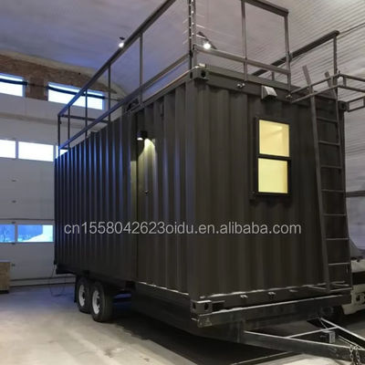 Modern Design Customized Color Steel Fabricated Fast Install Prefab Modular Homes on Wheels for Mobile Camping Trailer