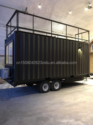 Modern Design Customized Color Steel Fabricated Fast Install Prefab Modular Homes on Wheels for Mobile Camping Trailer