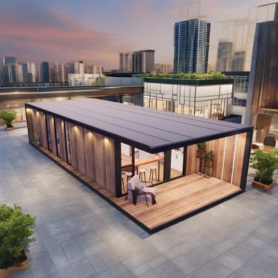 Outdoor Modern Design Prefabricated Container House with Alluminum Alloy Window and Customized Color Made of Sandwich Panel
