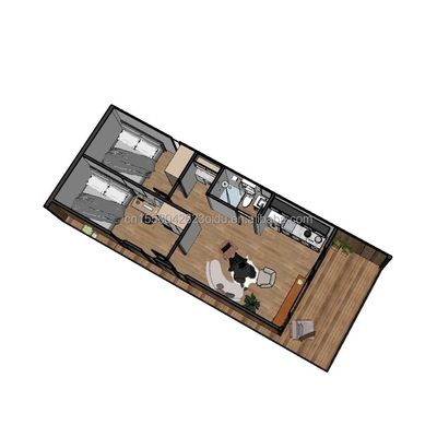 Outdoor Modern Design Prefabricated Container House with Alluminum Alloy Window and Customized Color Made of Sandwich Panel