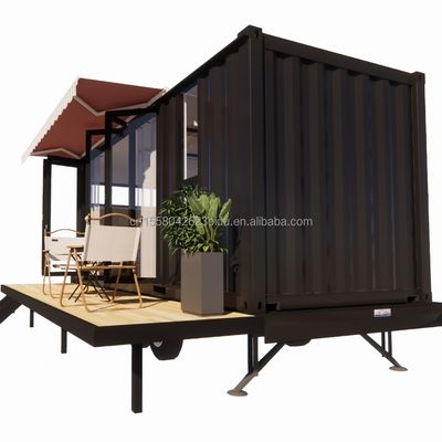 Modern Mini Mobile Tiny Trailer Container House with Steel Frame Galvanized Steel Bending and Sandwich Panel Material Wheels