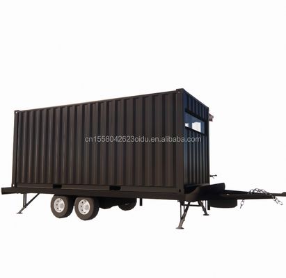 Modern Mini Mobile Tiny Trailer Container House with Steel Frame Galvanized Steel Bending and Sandwich Panel Material Wheels