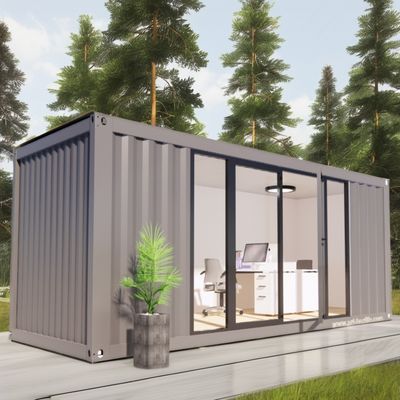 50/75/100mm Wave Sandwich Panel Wall Modern 20ft 40ft Steel Container Houses Flat Pack Prefabricated House for Office