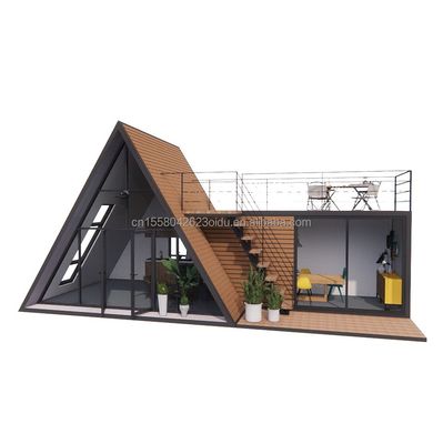 Customizable and Durable Wooden A-Shaped Steel Structure House for Modern Prefabricated Triangular Homes