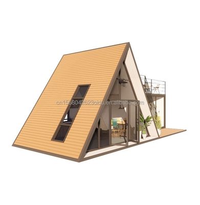 Customizable and Durable Wooden A-Shaped Steel Structure House for Modern Prefabricated Triangular Homes