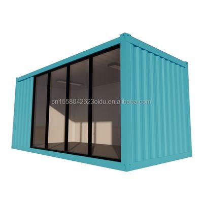 50/75/100mm Wave Sandwich Panel Wall Modern 20ft 40ft Steel Container Houses Flat Pack Prefabricated House for Office