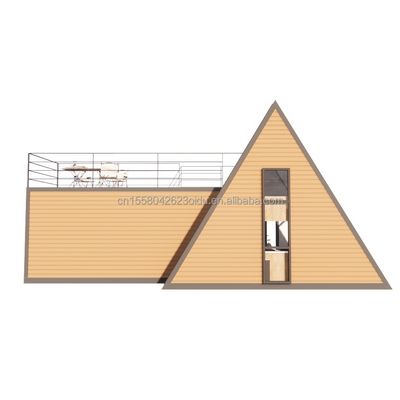 Customizable and Durable Wooden A-Shaped Steel Structure House for Modern Prefabricated Triangular Homes