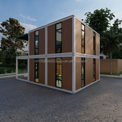20ft/40ft Easy Move Prefabricated Flat Pack Container Wall 50/75/100mm Wave Sandwich Panel Portable Storage for Shop