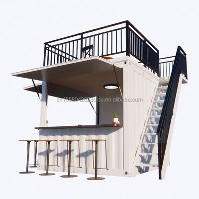 Custom Mobile Store 10ft and 20ft Movable Shipping Container Coffee Shops Main Structure Galvanized Steel Square Tubes