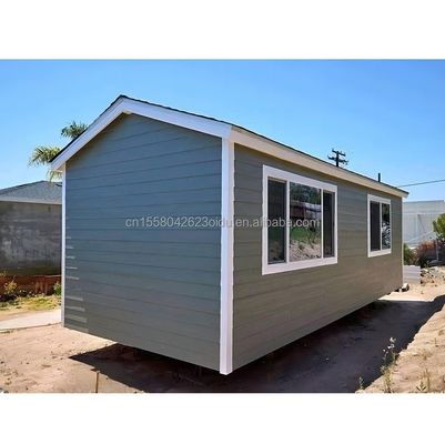 Outdoor Prefab Triangular Roof Steel Sandwich Panel House with Galvanized Steel Square Tubes Main Structure