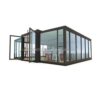 Fast Food Shop or Modern Office Expandable 20ft Container House with Customized Color and Aluminum Alloy Windows
