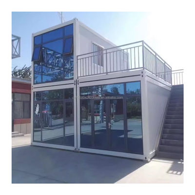 Galvanized Steel Square Tubes Main Structure Customized Color 20ft Container House Prefabricated Temporary Office/Shop/Villa