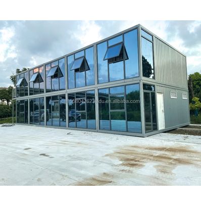 Galvanized Steel Square Tubes Main Structure Customized Color 20ft Container House Prefabricated Temporary Office/Shop/Villa