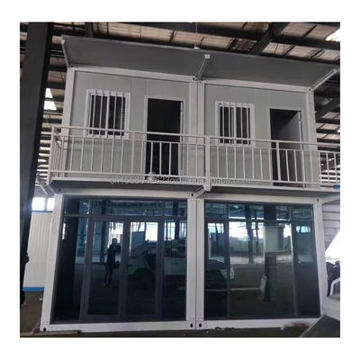 Galvanized Steel Square Tubes Main Structure Customized Color 20ft Container House Prefabricated Temporary Office/Shop/Villa
