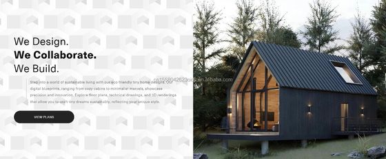 Modern Design Tiny House on Wheels Steel Material Outdoor Camping Garden Building Kit with 50/75/100mm Wave Sandwich Panel