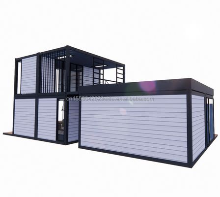 Wall 50/75/100mm Wave Sandwich Panel Customizable 20ft Container House Combination Three Bedrooms Four Bedroom Prefab with Carport Living Apart