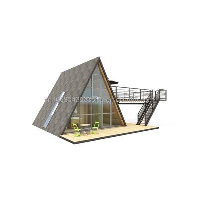 Galvanized Steel Square Tubes Deluxe Small Wooden House Triangle Modular Prefabricated House for Your Requirements