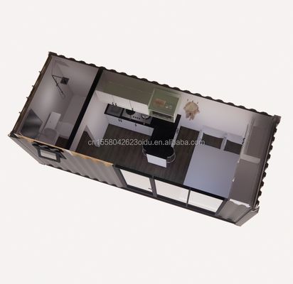 Outdoor Living and Family Hotel 2 Bedroom Prefabricated Steel Container House with Galvanized Steel Bending 180g Flat Pack