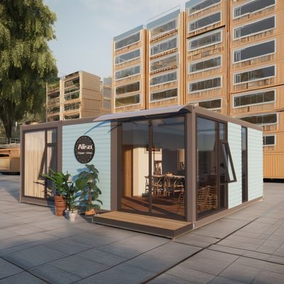20ft or 40ft Eco-Friendly Container Made of Steel and Sandwich Panel for Clothing Store Restaurant Hotel