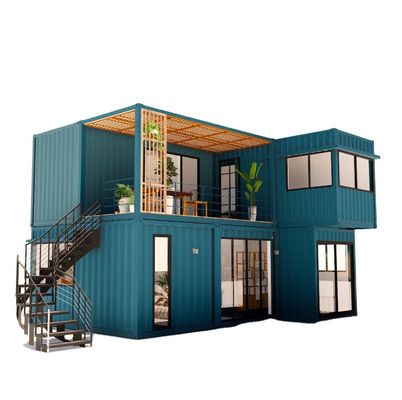 Customized Color 20ft Flat Pack Living Steel Frame Modular Home Prefab Sandwich Panel Shipping 3 Bedroom Container House