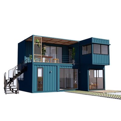 Customized Color 20ft Flat Pack Living Steel Frame Modular Home Prefab Sandwich Panel Shipping 3 Bedroom Container House