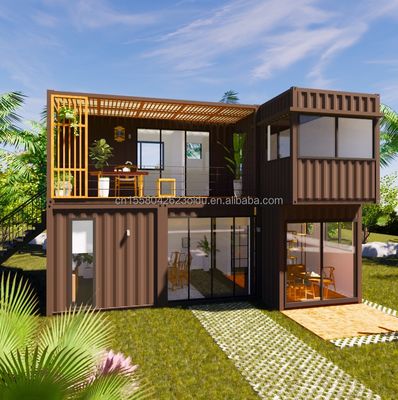 Customized Color 20ft Flat Pack Living Steel Frame Modular Home Prefab Sandwich Panel Shipping 3 Bedroom Container House