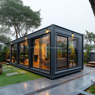Wall 50mm Wave Sandwich Panel Hotel Pop-up Container Coffee Restaurant Bar Cafe Kiosk Booth with Steel Prefabricated House