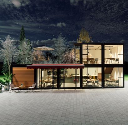 Customized Wooden 20ft Luxury Living Prefab House 4 Bedroom Expandable Container Home Sandwich Panel Office Hotel Outdoor