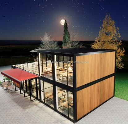 Customized Wooden 20ft Luxury Living Prefab House 4 Bedroom Expandable Container Home Sandwich Panel Office Hotel Outdoor