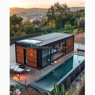 Customizable Double-Story Container House for Seaside Vacation Fireproof Prefabricated Forest Villa Resort Sizes 20ft 40ft