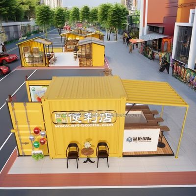 Customized Color Easily Installation Prefab Houses 10 ft Flat Pack Living Containers for Dining within Modular Homes