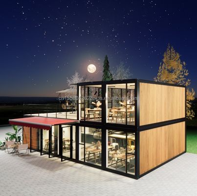 Aluminum Alloy Windows 2 Bedroom Tiny Home Prefab for Shop or Apartment in Modern Flatpack Container House 20ft/40ft Size