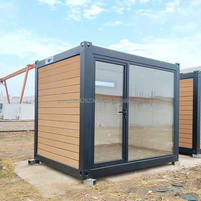 Customized Color Prefabricated Mobile Office Living Store Container Home Office Containers 10ft with Steel Material